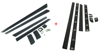 LISTWY BOCZNE DOLNE I GÓRNE + KLIPSY AUDI 100 A6