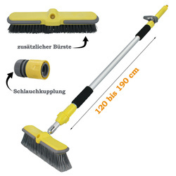 SZCZOTKA DO MYCIA AUT Z REGULOWANĄ RĄCZKĄ ZESTAW