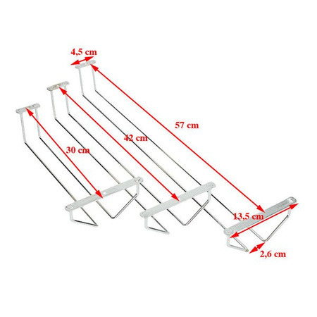Wieszak na kieliszki 42cm