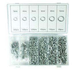 PODKŁADKI SPRĘŻYNOWE 1200 SZT. CHROMOWANE ZESTAW