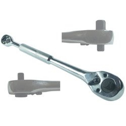 GRZECHOTKA KLUCZ ZAPADKOWY 4 KOŃCÓWKI 1/4 3/8 1/2